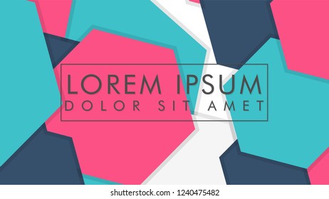 abstract colorful hexagon background vector design with shadow