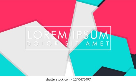 abstract colorful hexagon background vector design with shadow