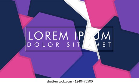 abstract colorful hexagon background vector design with shadow