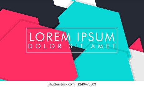 abstract colorful hexagon background vector design with shadow