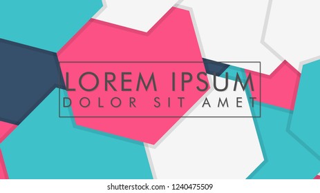 abstract colorful hexagon background vector design with shadow