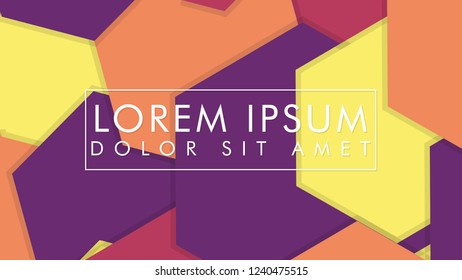 abstract colorful hexagon background vector design with shadow