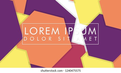 abstract colorful hexagon background vector design with shadow