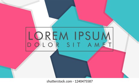 abstract colorful hexagon background vector design with shadow