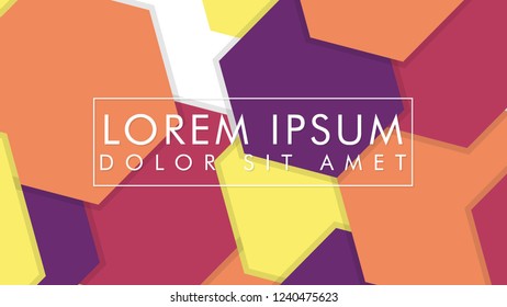 abstract colorful hexagon background vector design with shadow