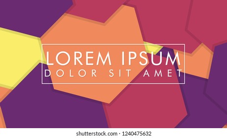 abstract colorful hexagon background vector design with shadow