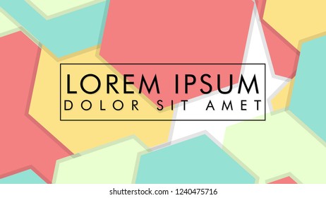 abstract colorful hexagon background vector design with shadow