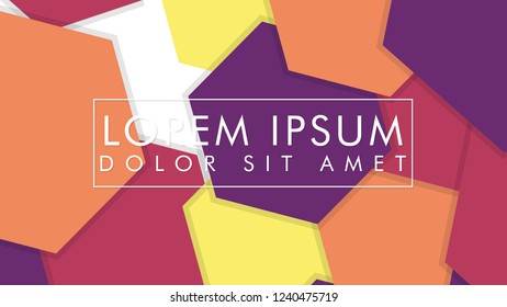 abstract colorful hexagon background vector design with shadow