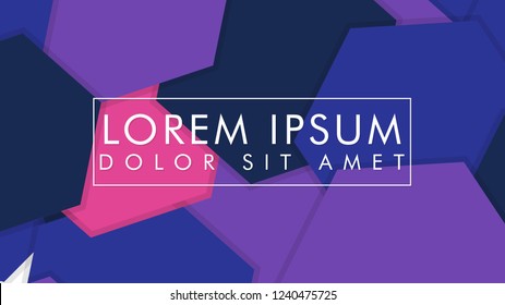 abstract colorful hexagon background vector design with shadow