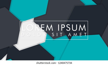 abstract colorful hexagon background, vector design with shadow