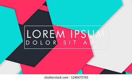 abstract colorful hexagon background vector design with shadow