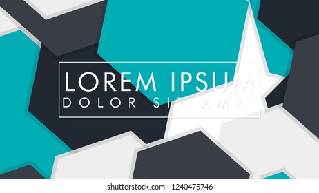 abstract colorful hexagon background, vector design with shadow