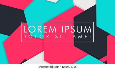 abstract colorful hexagon background vector design with shadow