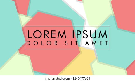 abstract colorful hexagon background vector design with shadow