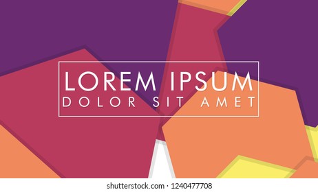 abstract colorful hexagon background vector design with shadow