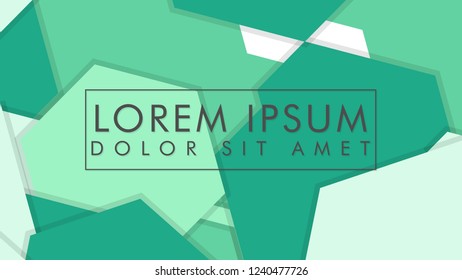 abstract colorful hexagon background vector design with shadow and color green gradient