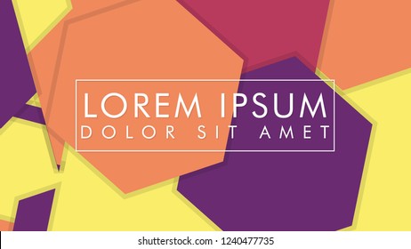 abstract colorful hexagon background vector design with shadow