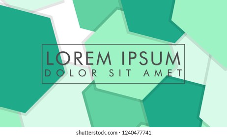 abstract colorful hexagon background vector design with shadow and color green gradient