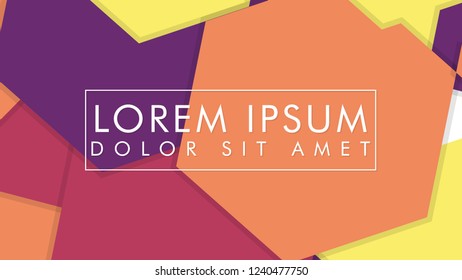 abstract colorful hexagon background vector design with shadow