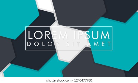 abstract colorful hexagon background, vector design with shadow
