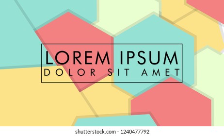 abstract colorful hexagon background vector design with shadow