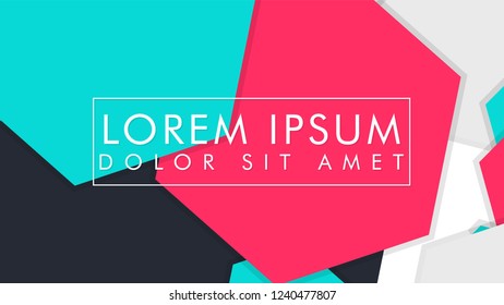abstract colorful hexagon background vector design with shadow