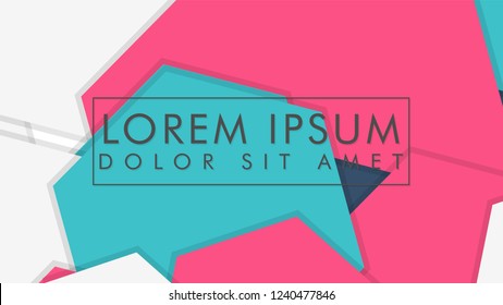 abstract colorful hexagon background vector design with shadow