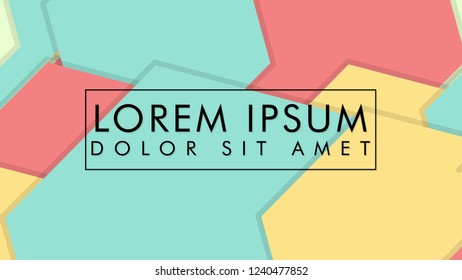 abstract colorful hexagon background vector design with shadow