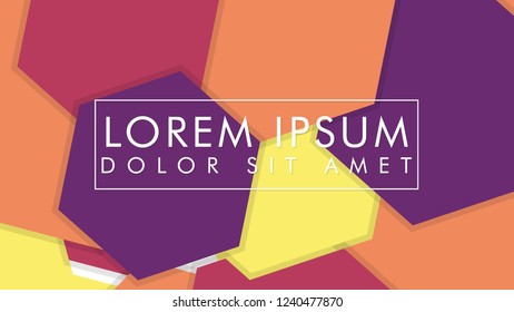abstract colorful hexagon background vector design with shadow