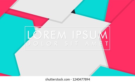 abstract colorful hexagon background vector design with shadow