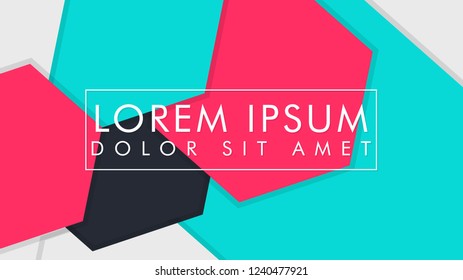 abstract colorful hexagon background vector design with shadow