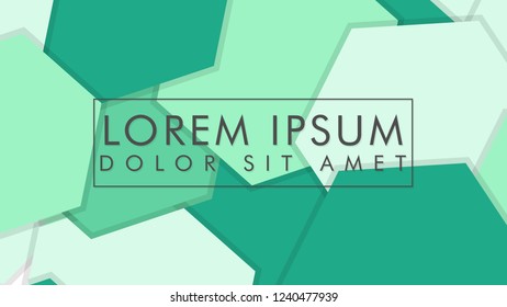 abstract colorful hexagon background vector design with shadow and color green gradient