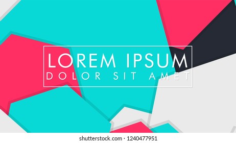 abstract colorful hexagon background vector design with shadow
