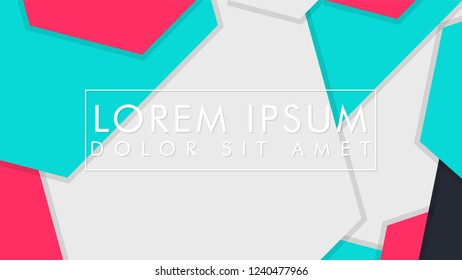 abstract colorful hexagon background vector design with shadow