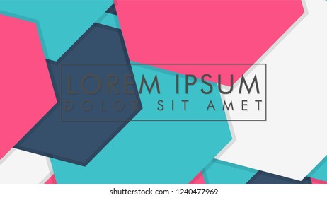 abstract colorful hexagon background vector design with shadow
