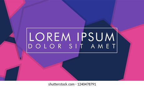 abstract colorful hexagon background vector design with shadow