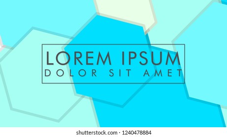 abstract colorful hexagon background vector design with shadow