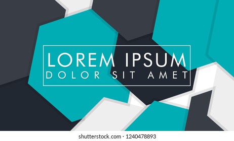 abstract colorful hexagon background, vector design with shadow
