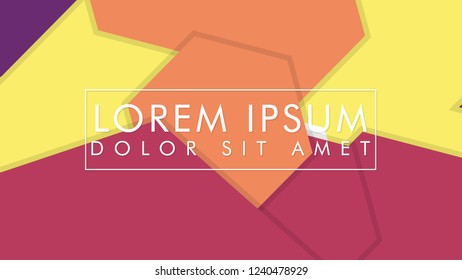abstract colorful hexagon background vector design with shadow