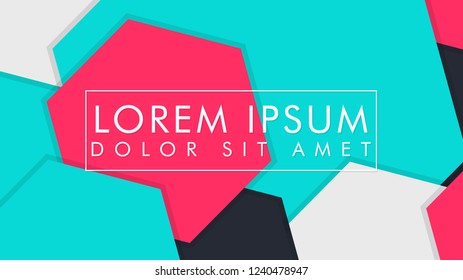 abstract colorful hexagon background vector design with shadow