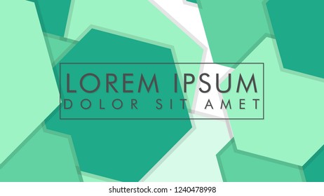 abstract colorful hexagon background vector design with shadow and color green gradient