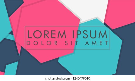 abstract colorful hexagon background vector design with shadow
