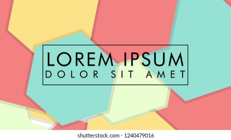 abstract colorful hexagon background vector design with shadow