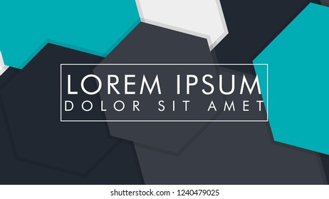 abstract colorful hexagon background, vector design with shadow