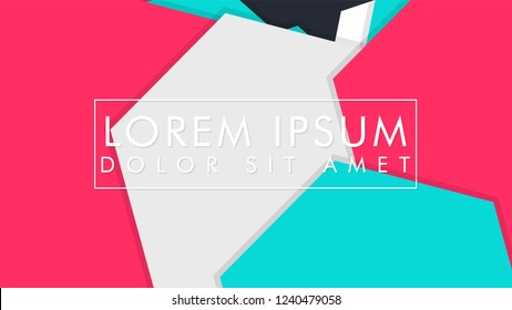 abstract colorful hexagon background vector design with shadow