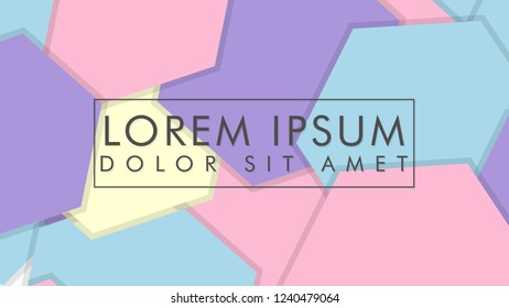 abstract colorful hexagon background vector design with shadow
