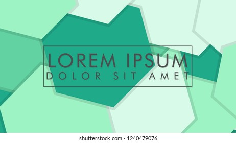 abstract colorful hexagon background vector design with shadow and color green gradient