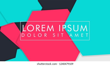 abstract colorful hexagon background vector design with shadow