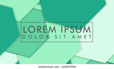 abstract colorful hexagon background vector design with shadow and color green gradient