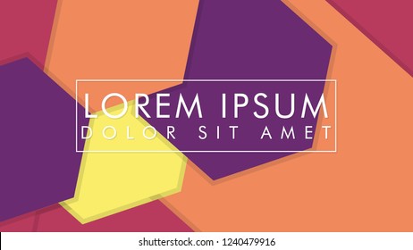 abstract colorful hexagon background vector design with shadow